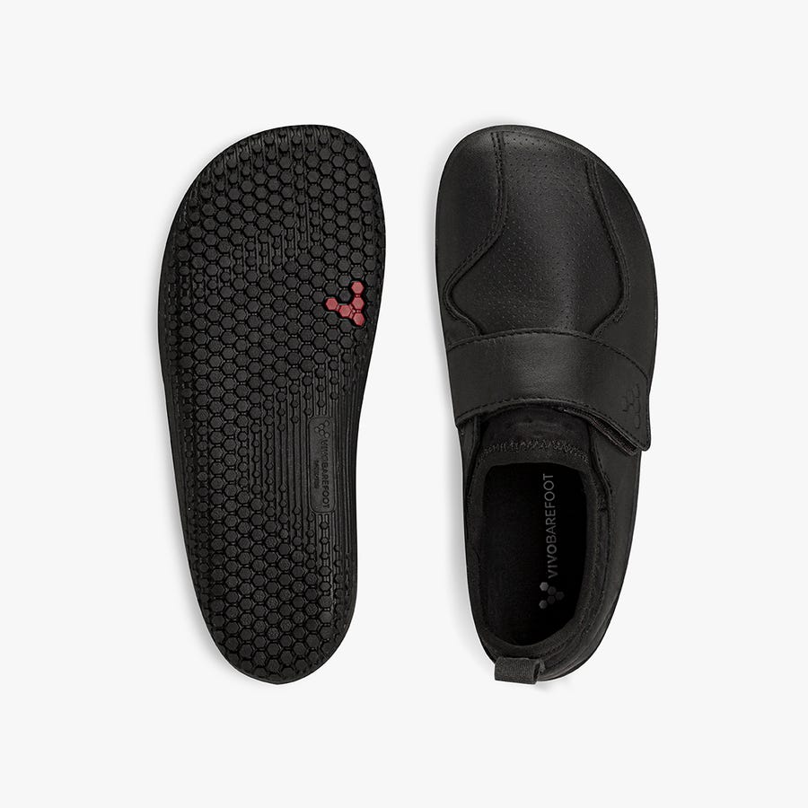 Black Kids' Vivobarefoot Primus School II Casual Shoes | Philippines 0235QMAZ